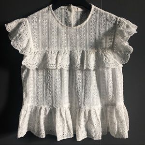 Zara white spring top